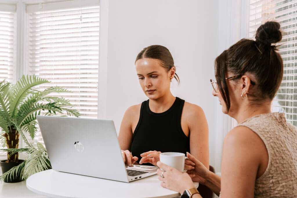 Image shows a recruitment specialist searching for education careers.